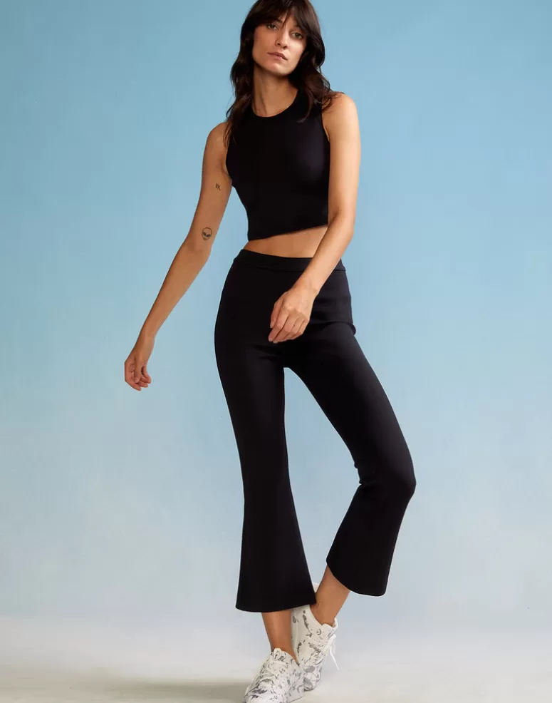 Cynthia Rowley Bonded Cropped Flare Pant