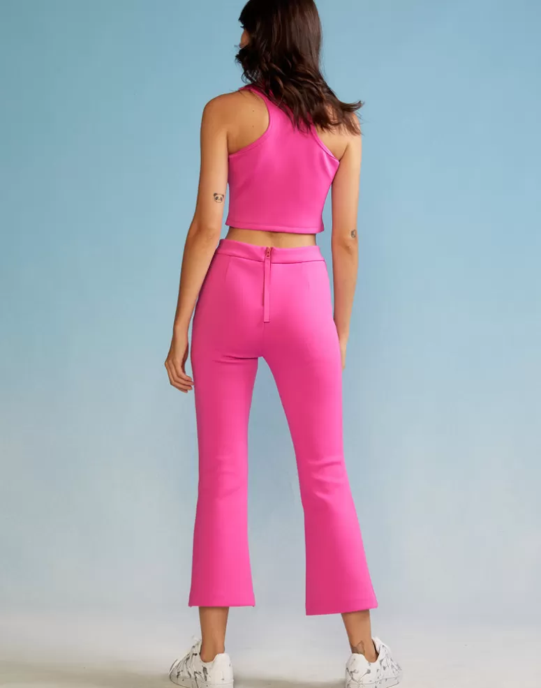 Cynthia Rowley Bonded Cropped Flare Pant