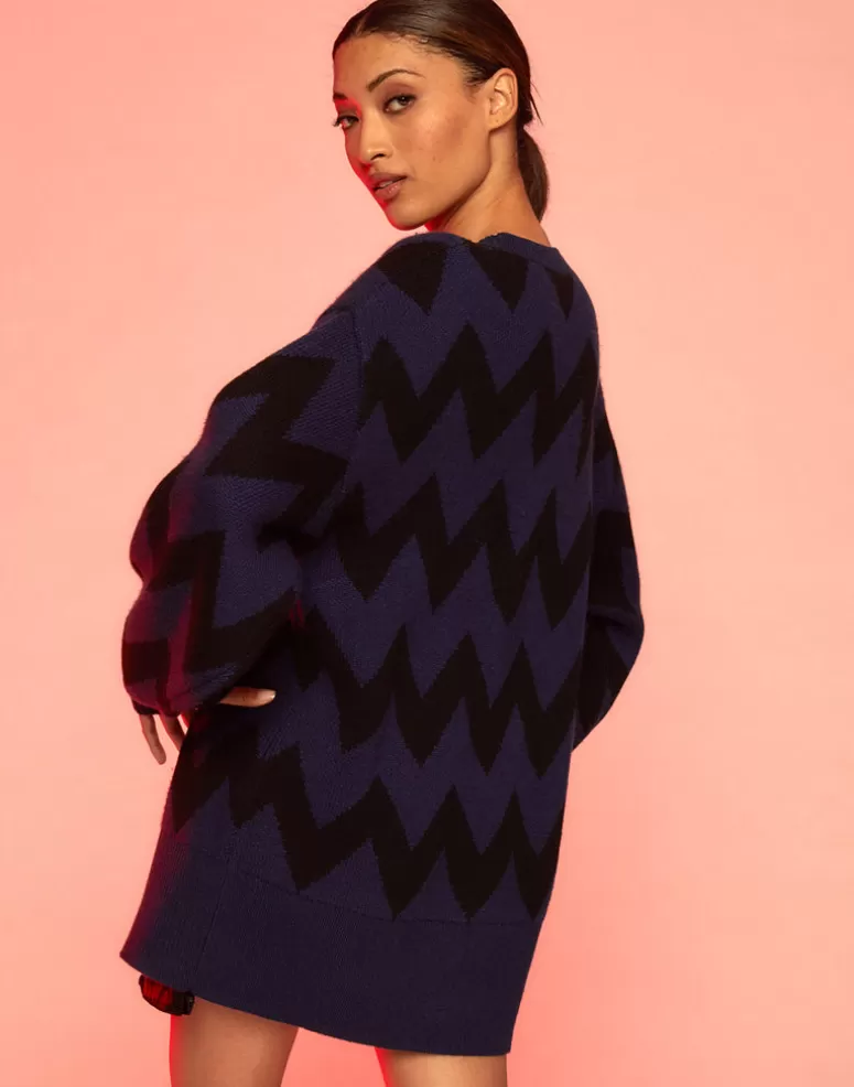 Cynthia Rowley Chunky Chevron Sweater