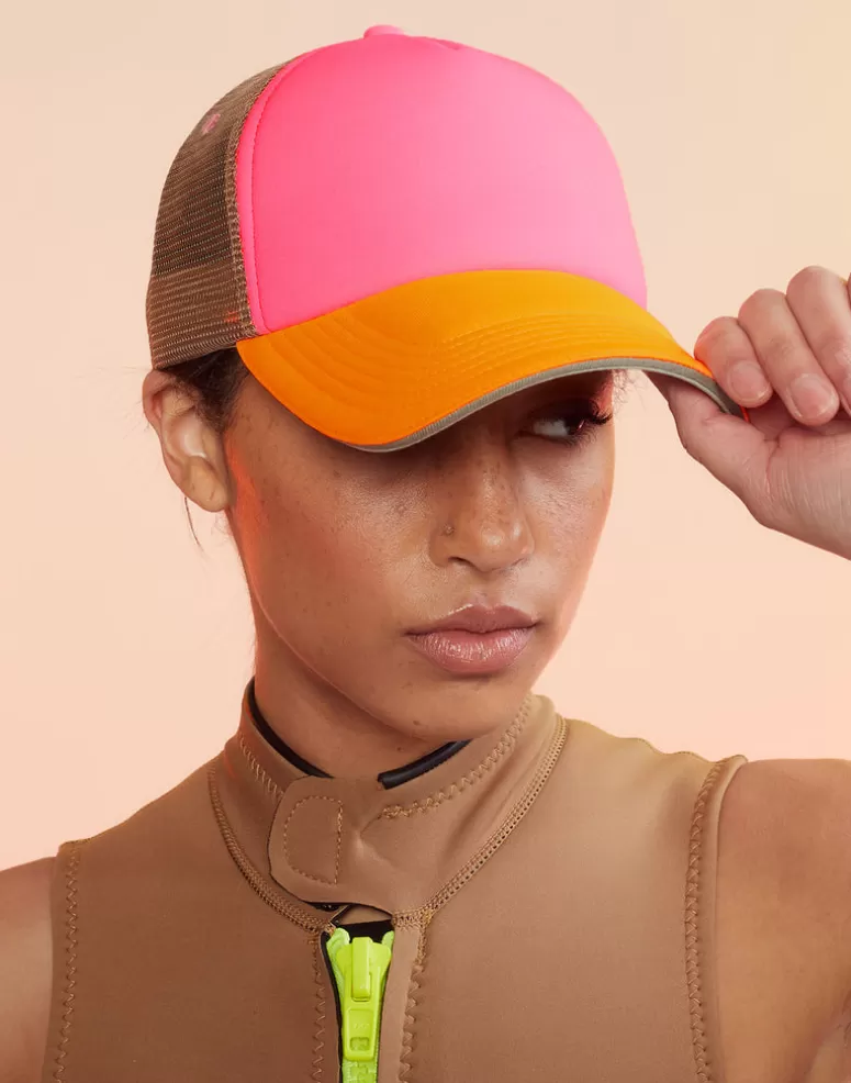 Cynthia Rowley Colorblock Trucker Hat