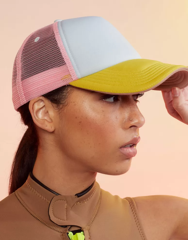 Cynthia Rowley Colorblock Trucker Hat