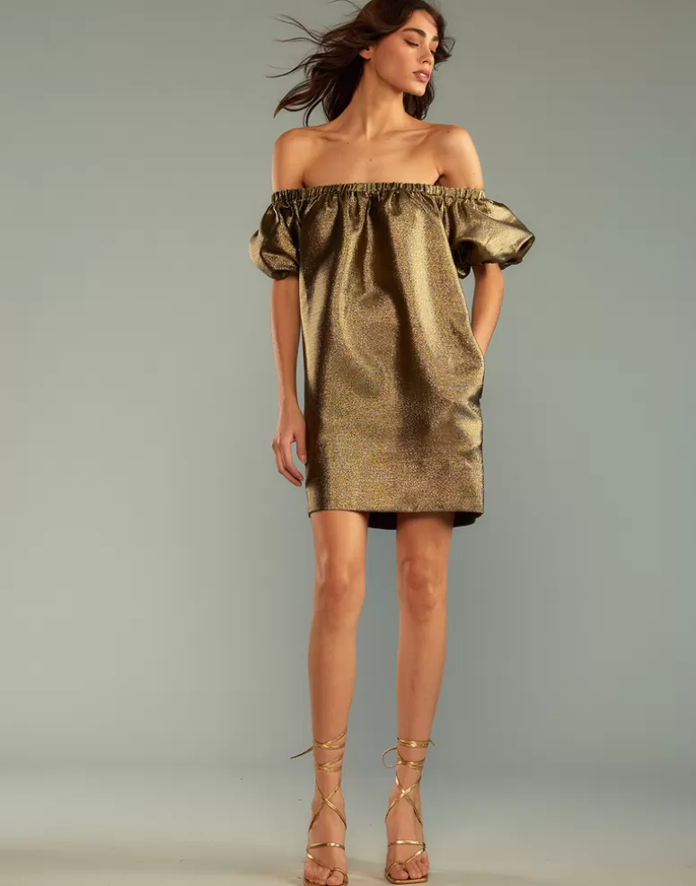 Cynthia Rowley Electra Metallic Dress