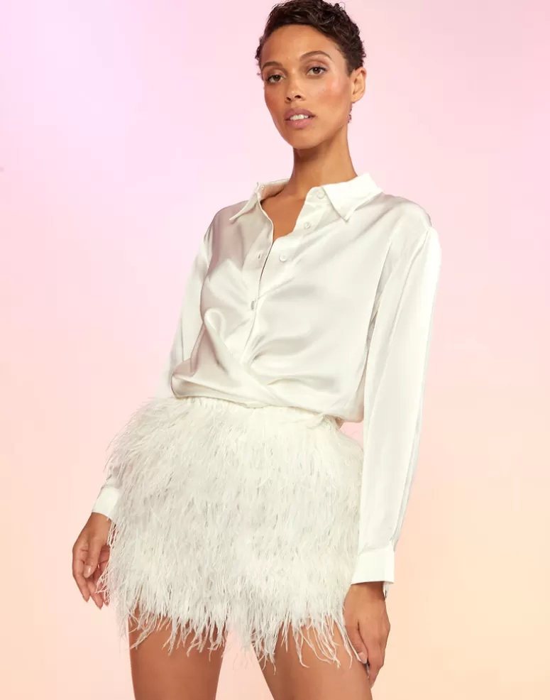 Cynthia Rowley Feather Skirt