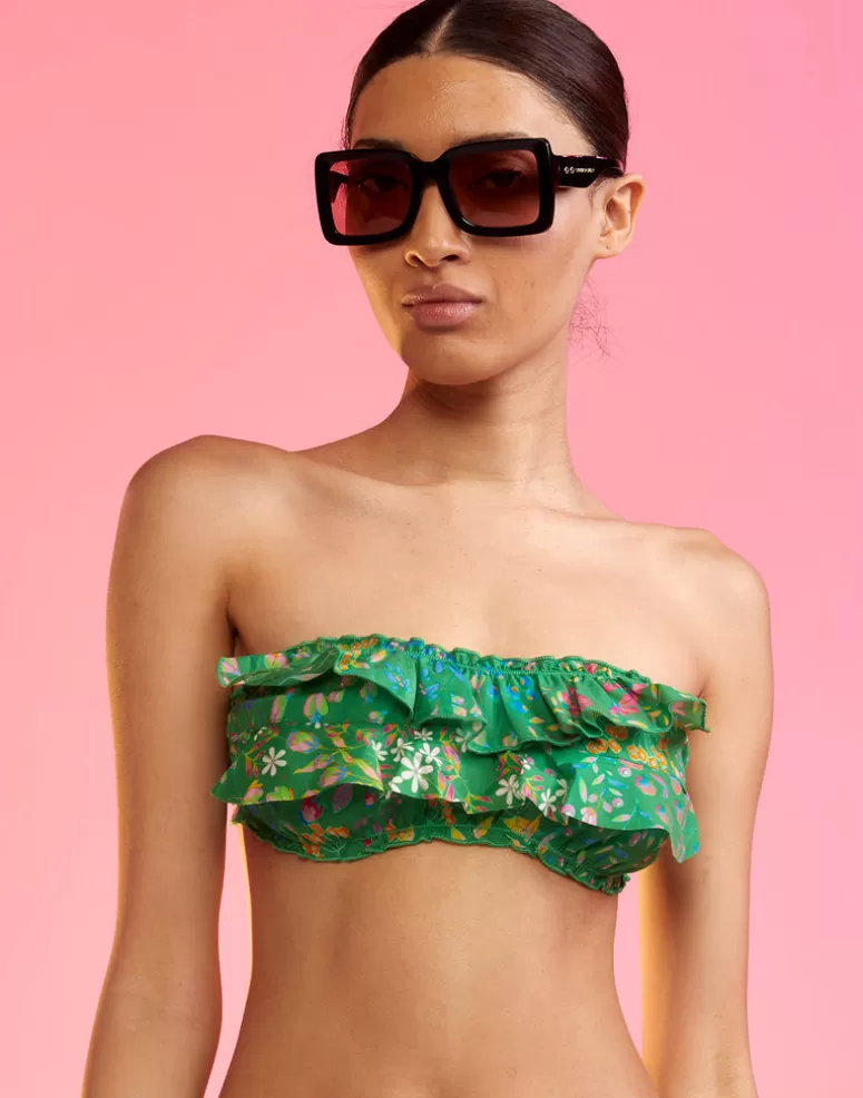 Cynthia Rowley Flirt Cotton Bikini Top