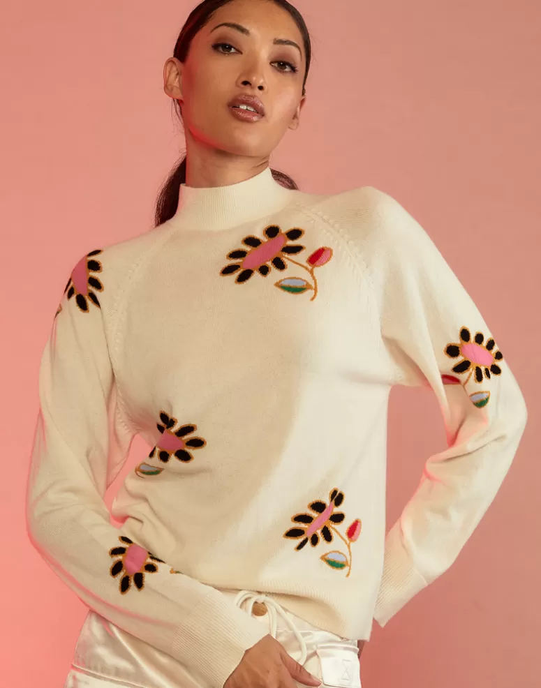 Cynthia Rowley Flor Cashmere Sweater