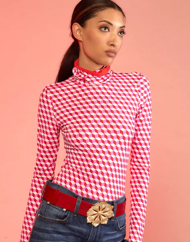 Cynthia Rowley Geometric Turtleneck