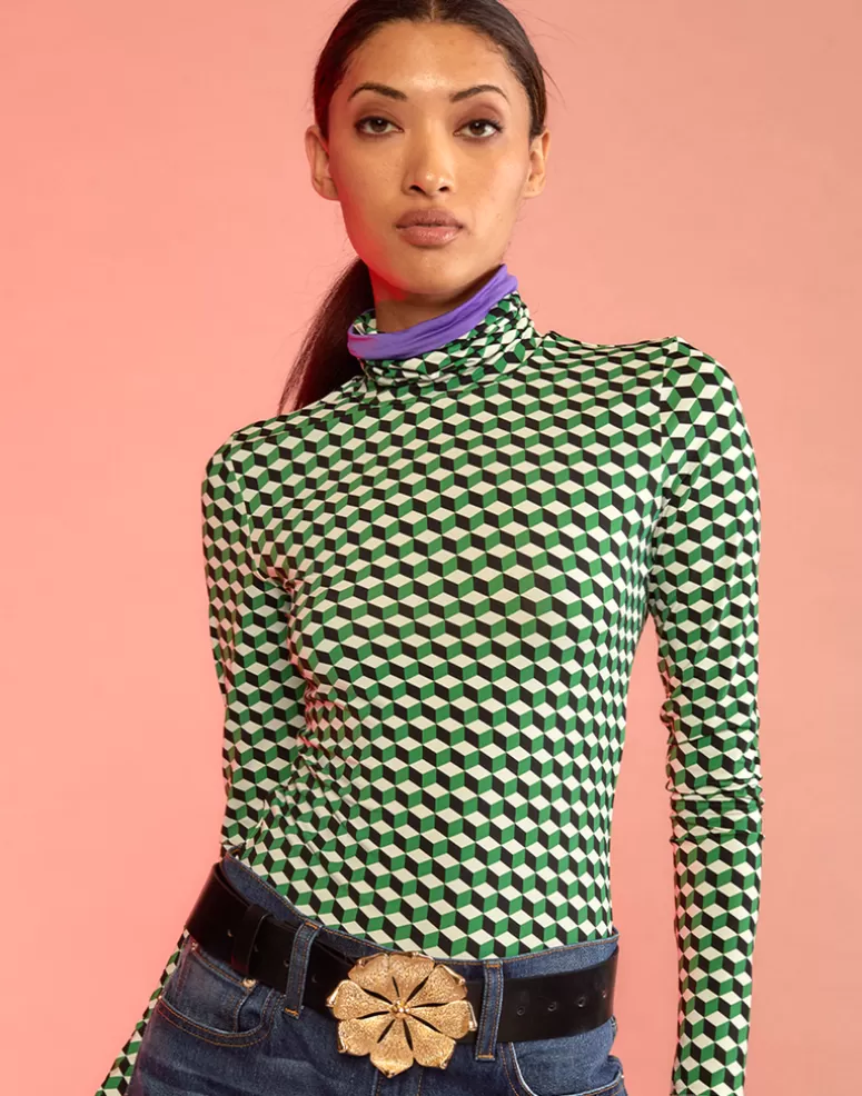 Cynthia Rowley Geometric Turtleneck