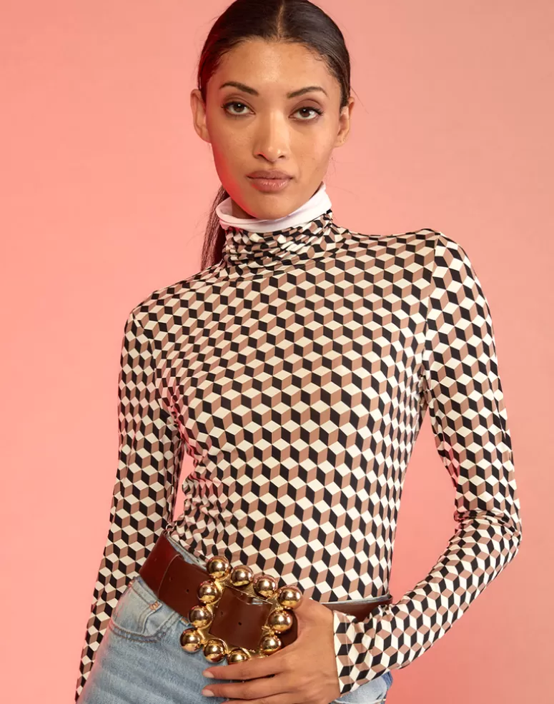 Cynthia Rowley Geometric Turtleneck