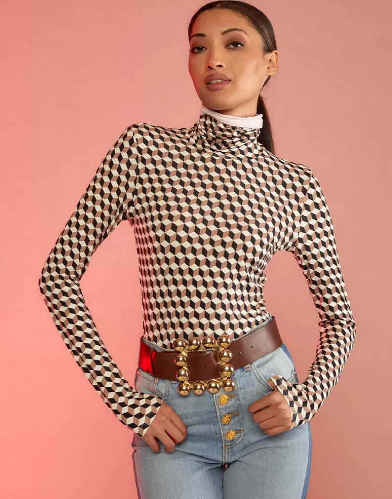 Cynthia Rowley Geometric Turtleneck