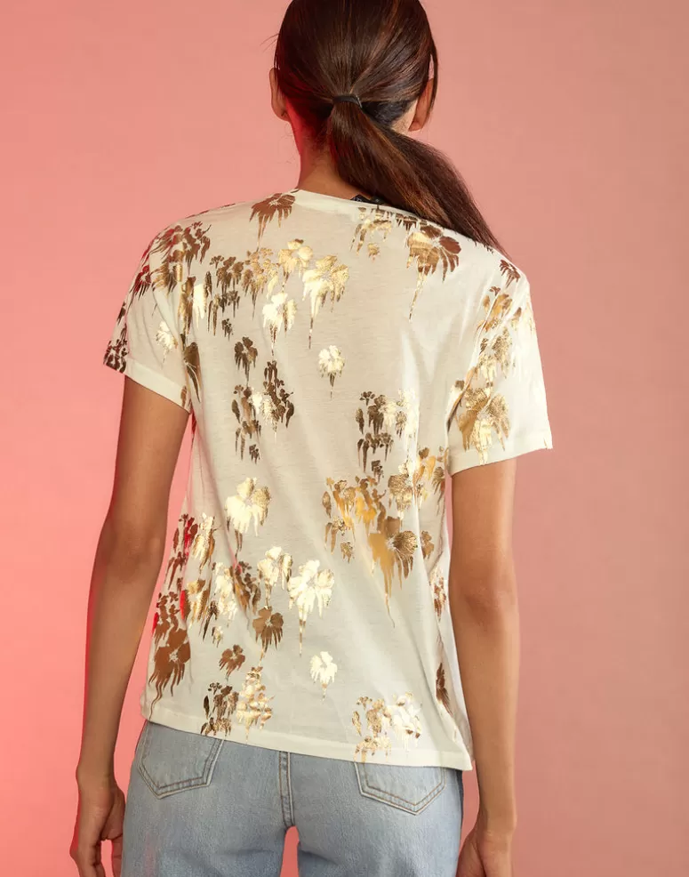 Cynthia Rowley Gold Foil T-Shirt