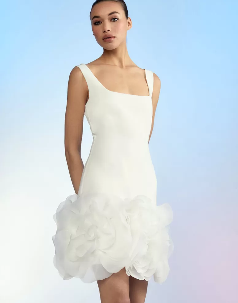 Cynthia Rowley Kourtney Organza Flower Hem Dress