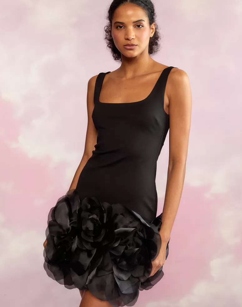 Cynthia Rowley Kourtney Organza Flower Hem Dress