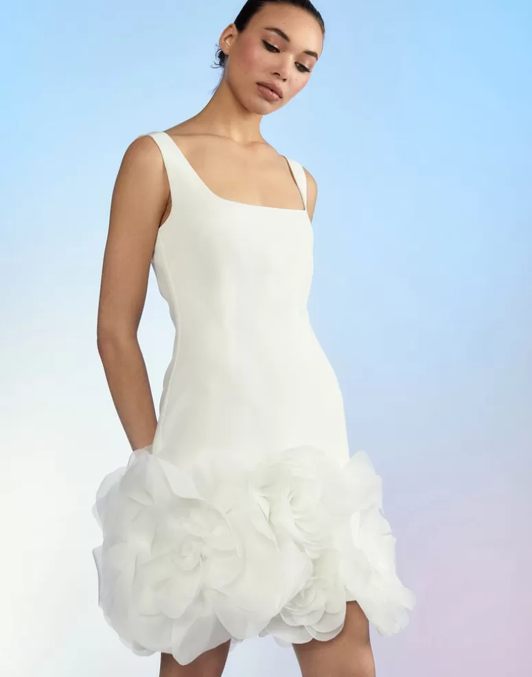 Cynthia Rowley Kourtney Organza Flower Hem Dress