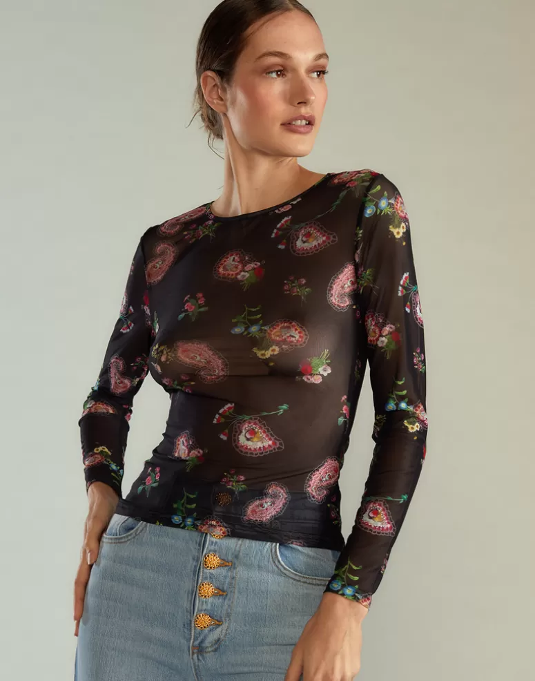 Cynthia Rowley Modern Mesh Top