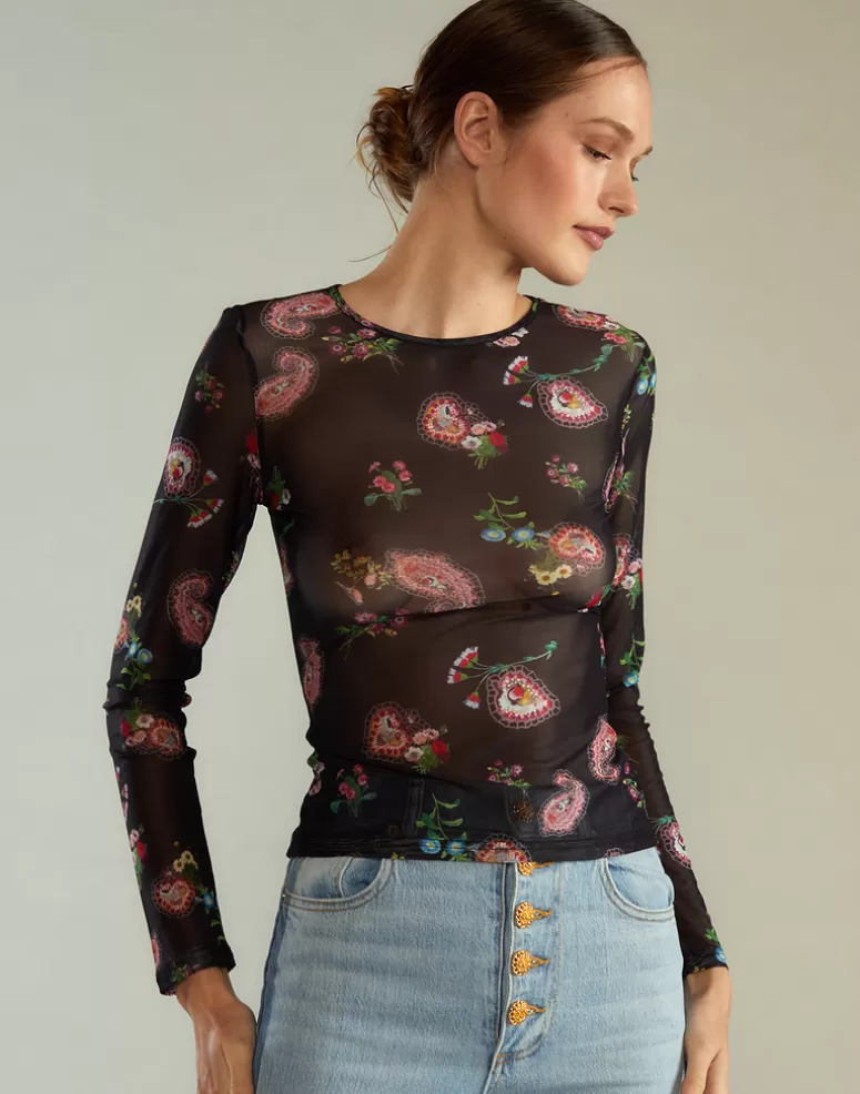 Cynthia Rowley Modern Mesh Top