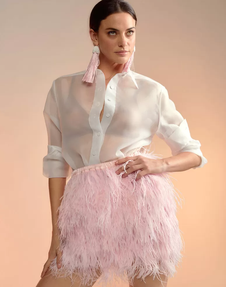 Cynthia Rowley Organza Button Down Shirt