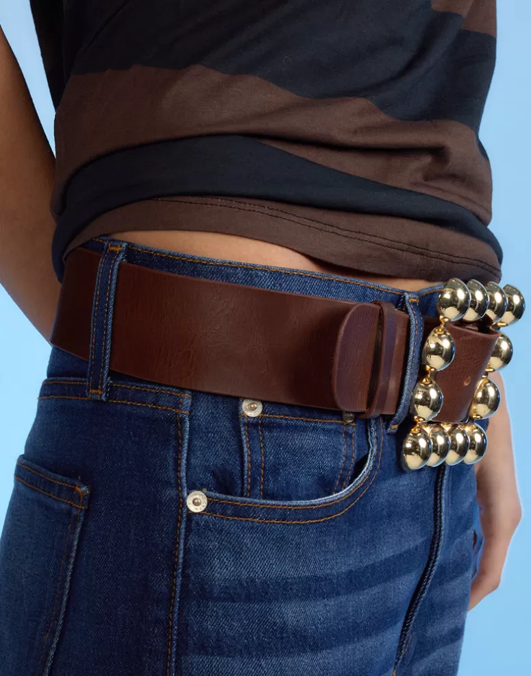 Cynthia Rowley Oversized Buckle Belt