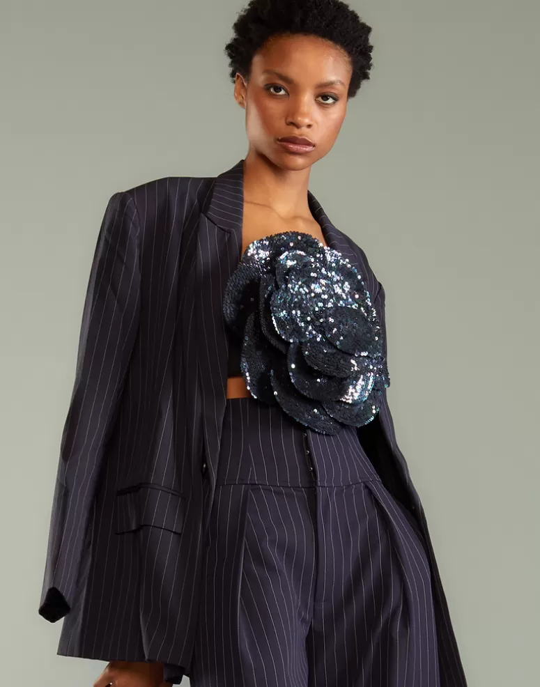 Cynthia Rowley Pinstripe Blazer