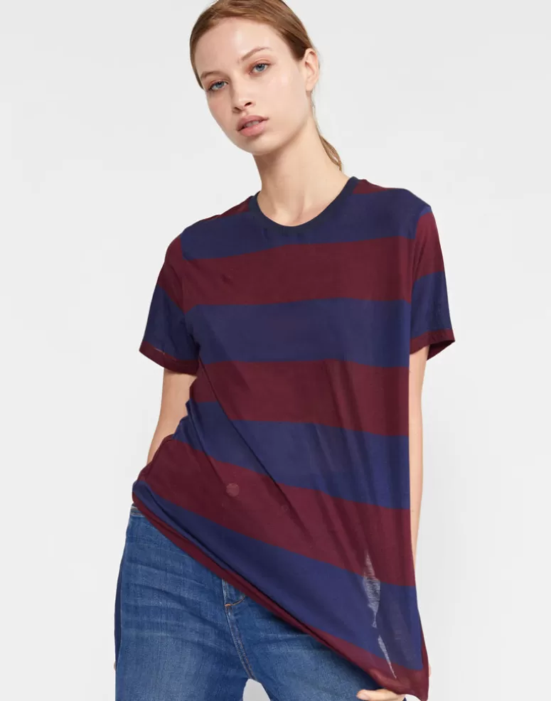 Cynthia Rowley Printed Stripes Tee