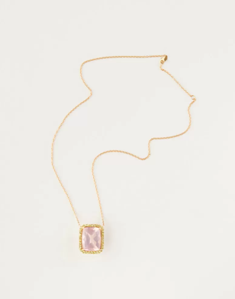 Cynthia Rowley Rose Quartz And Peridot Pendant