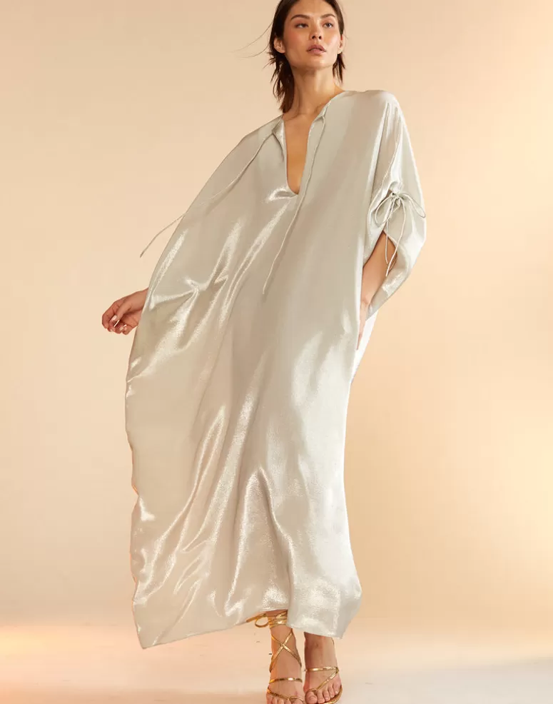 Cynthia Rowley Silk Lame Kaftan